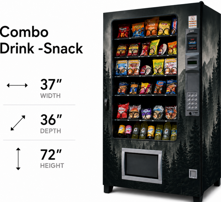 Modern merchandising vending machine