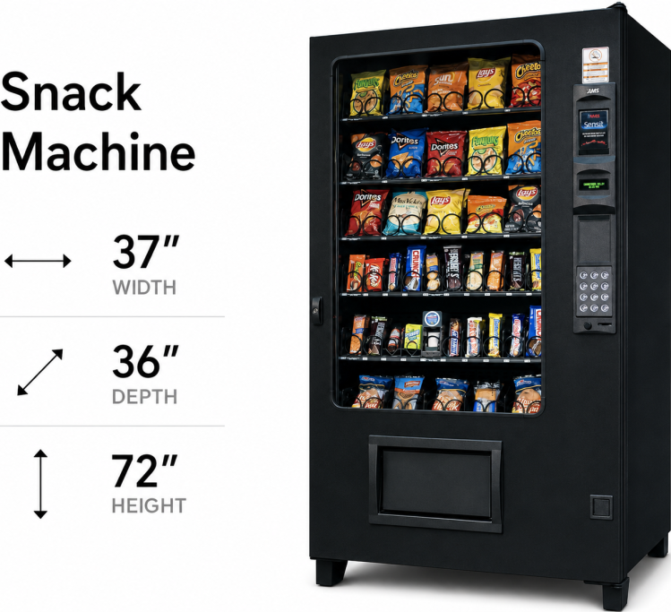 Flexible formats vending machine